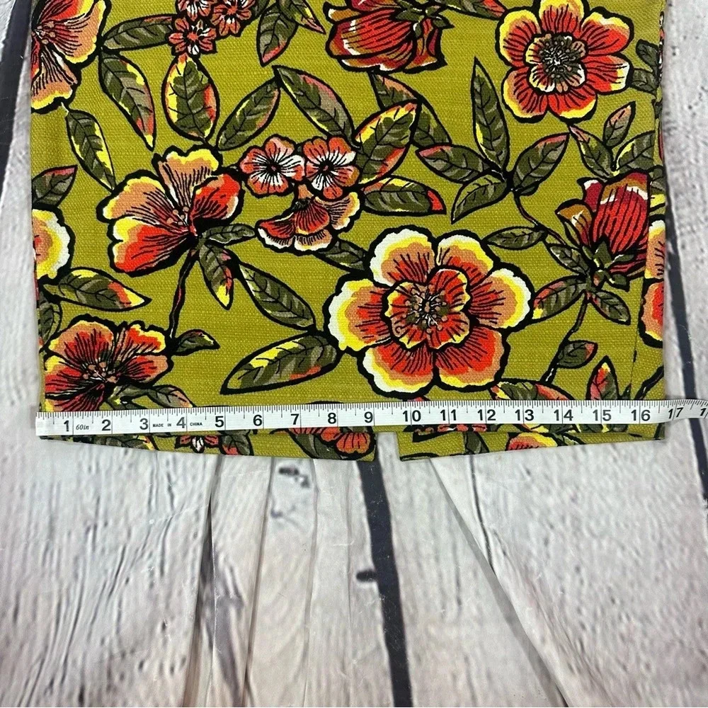 ann taylor LOFT floral print pencil skirt no size tag XS small preppy boho
